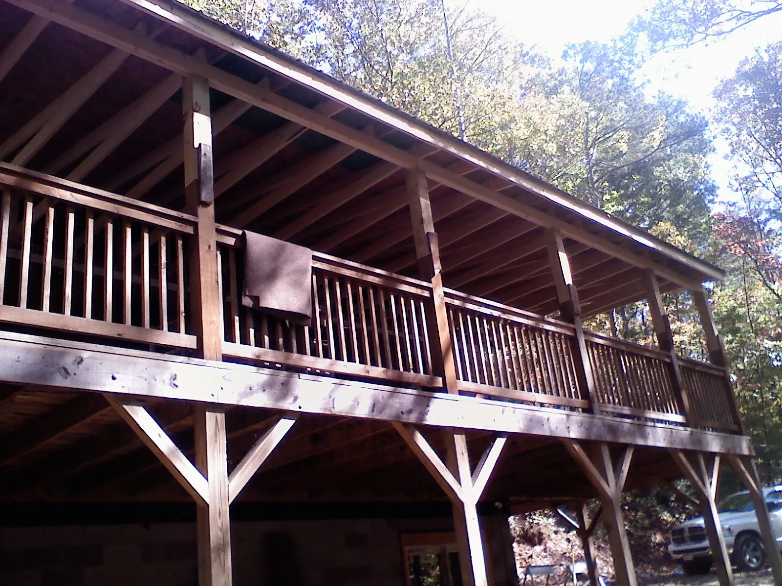 Timber framing under a new elevated porch and deck — Roof Leak Repair in Alhambra by Roofing Brothers